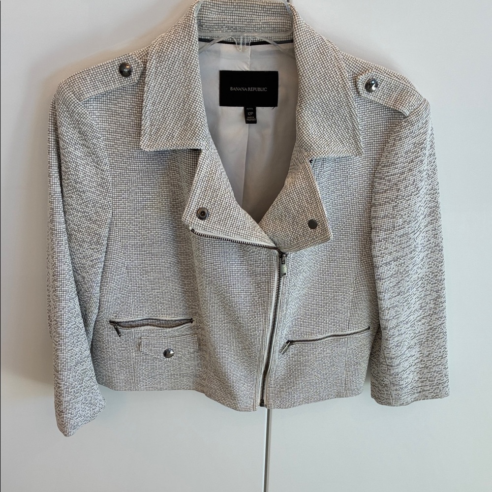 Banana Republic Women's Textured Gray Blazer